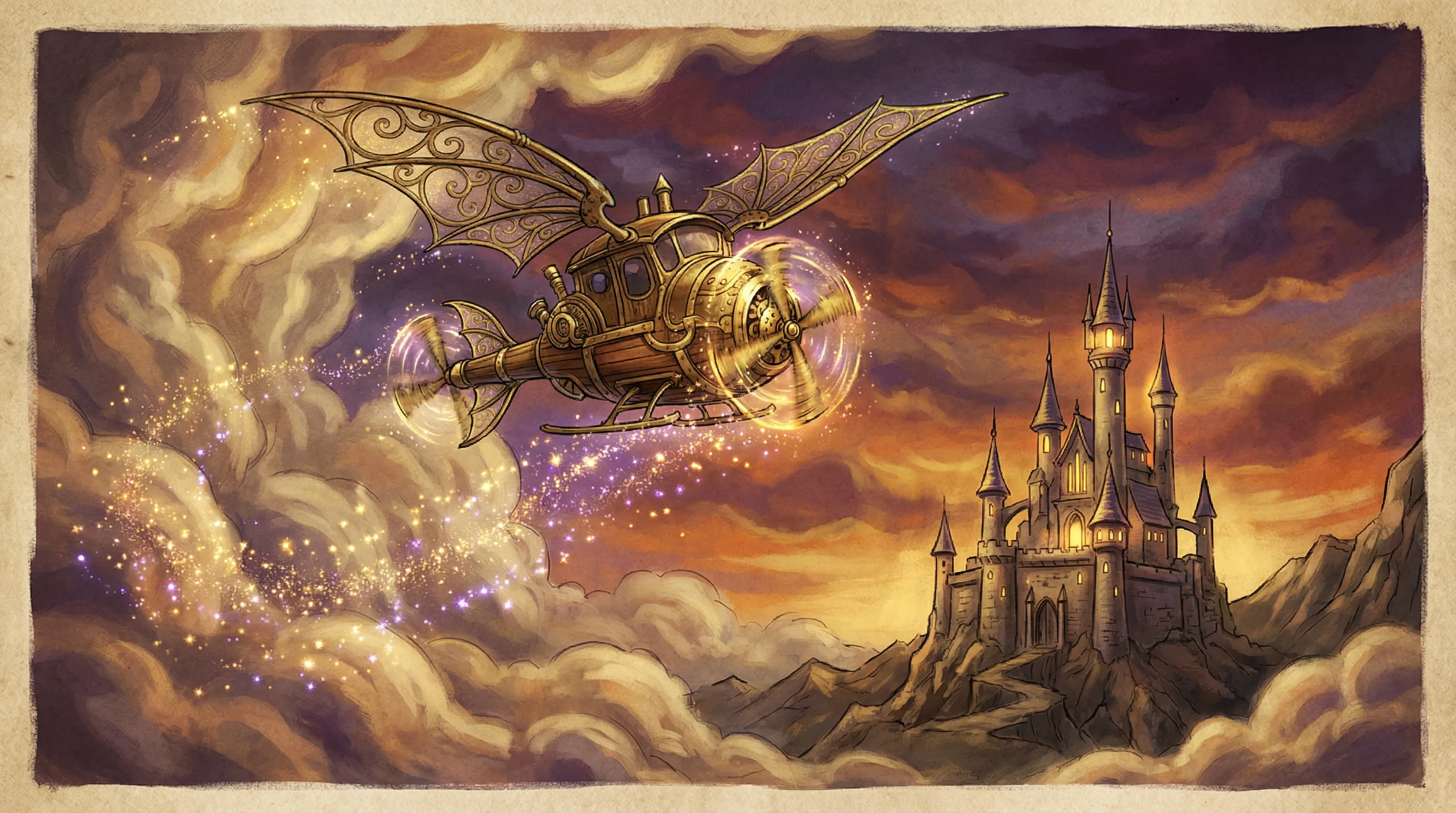 Avião mágico voando nas nuvens encantadas do Stakebet